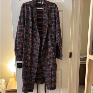 LL Bean Plaid Long Men’s Robe